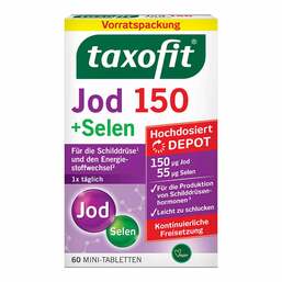 Abbildung: Taxofit Jod 150 + Selen Tabletten 60 St, Tabletten PZN 18405855