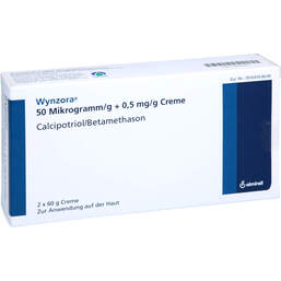 Abbildung: Wynzora 50 Mikrogramm / g + 0,5 mg / g Creme 2X60 g, Creme PZN 18407067