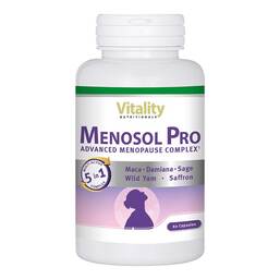 Abbildung: Menosol Pro Wechseljahre Maca + Yam + Folsäure Kapseln 60 St, Kapseln PZN 18411761
