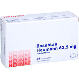 Abbildung: Bosentan Heumann 62,5 mg Filmtabletten Heunet 56 St, Filmtabletten PZN 18413091