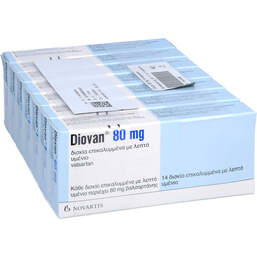 Abbildung: Diovan 80 mg Filmtabletten 98 St, Filmtabletten PZN 18424686