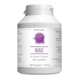 Abbildung: NAC 600 mg Mono Kapseln 180 St, Kapseln PZN 18436643