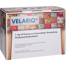 Abbildung: Velariq 1 mg / ml Lösung z.intravesik.Anw.FER mit Adapter 96 St, Lösung zur intravesikalen Anwendung PZN 18436933