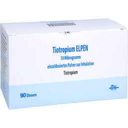 Abbildung: Tiotropium Elpen 10 µg Einzeldosis Pulver zur Inh.90 ED 3X30 St, Inhalationspulver PZN 18441704