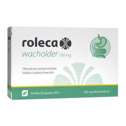 Abbildung: roleca wacholder 100 mg Weichkapseln 20 St, Weichkapseln PZN 18447061