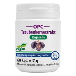 Abbildung: OPC Traubenkernextrakt + Vitamin C Kapseln 60 St, Kapseln PZN 18447641