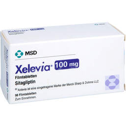 Abbildung: Xelevia 100 mg Filmtabletten 98 St, Filmtabletten PZN 18457355