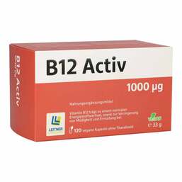 Abbildung: B12 Activ 1000 µg Kapseln 120 St, Kapseln PZN 18458225
