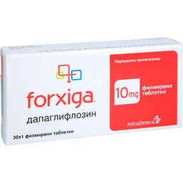 Abbildung: Forxiga 10 mg Filmtabletten 30 St, Filmtabletten PZN 18458277