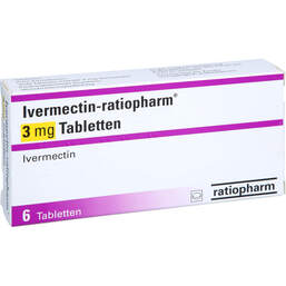 Abbildung: Ivermectin-ratiopharm 3 mg Tabletten 6 St, Tabletten PZN 18458455