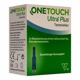 Abbildung: One Touch Ultra Plus Teststreifen 1X50 St, Teststreifen PZN 18469973