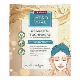 Abbildung: Plantana Hydrovital Ges.Tuchm.Panthenol & Hyaluron 1 St, Gesichtsmaske PZN 18487988