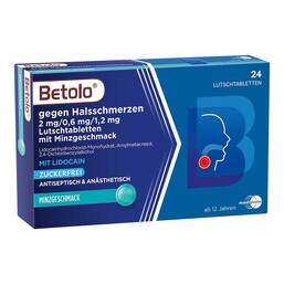 Abbildung: Betolo® gegen Halsschmerzen Lutschtabletten Minzgeschmack 24 St, Lutschtabletten PZN 18489214