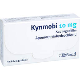 Abbildung: Kynmobi 10 mg Sublingualfilm 30 St, Schmelzfilm PZN 18489728