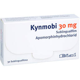 Abbildung: Kynmobi 30 mg Sublingualfilm 30 St, Schmelzfilm PZN 18489817