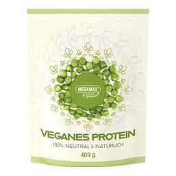 Abbildung: 100% Natürliches Protein vegan Megamax Pulver 400 g, Pulver PZN 18497219