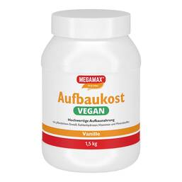 Abbildung: Aufbaukost vegan Vanille Megamax Pulver 1500 g, Pulver PZN 18497231