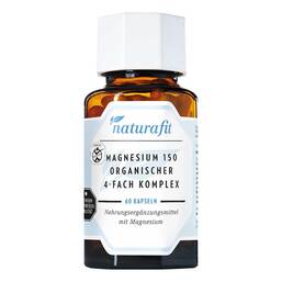 Abbildung: Naturafit Magnesium 150 organischer 4-fach Komplex 60 St, Kapseln PZN 18501323