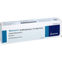 Abbildung: Wynzora 50 Mikrogramm / g + 0,5 mg / g Creme 60 g, Creme PZN 18502788