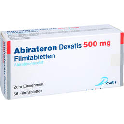 Abbildung: Abirateron Devatis 500 mg Filmtabletten 56 St, Filmtabletten PZN 18601881