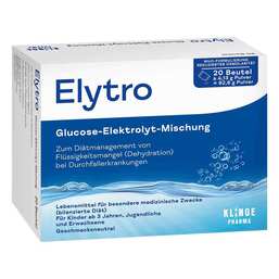 Abbildung: Elytro Pulver zur Herstellung e.Lösung zum Einnehmen 20 St, Pulver zur Herstellung einer Lösung zum Einnehmen PZN 18653180