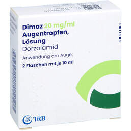 Abbildung: Dimaz 20 mg / ml Augentropfen Lösung unkonserviert 2X10 ml, Augentropfen PZN 18654423