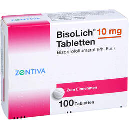 Abbildung: Bisolich 10 mg Tabletten 100 St, Tabletten PZN 18656209