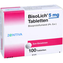 Abbildung: Bisolich 5 mg Tabletten 100 St, Tabletten PZN 18656238