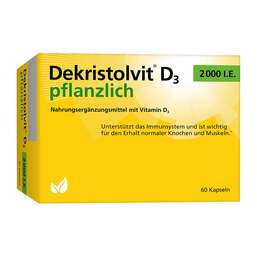 Abbildung: Dekristolvit D3 2000 I.E. pflanzlich Kapseln 60 St, Kapseln PZN 18656600
