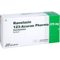 Abbildung: Ranolazin 123-Acurae Pharma 375 mg Retardtabletten 100 St, Retard-Tabletten PZN 18657172