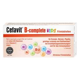 Abbildung: Cefavit B-complete Kids Filmtabletten 20 St, Filmtabletten PZN 18657367