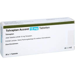 Abbildung: Tolvaptan Accord 15 mg Tabletten 30X1 St, Tabletten PZN 18658964