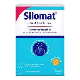 Abbildung: Silomat Hustenstiller Dextromethorphan mit Honig-Geschmack 20 St, Lutschpastillen PZN 18661452