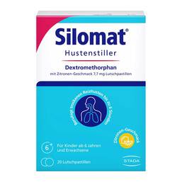 Abbildung: Silomat Hustenstiller DMP Zitrone Lutschpastillen 20 St, Lutschpastillen PZN 18661475