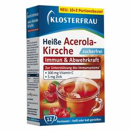 Abbildung: Klosterfrau heiße Acerola-Kirsche zuckerfrei Granulat 12 St, Granulat PZN 18664835