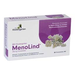 Abbildung: BEH Klostergarten MenoLind® 250 mg Filmtabletten 30 St, Filmtabletten PZN 18673567