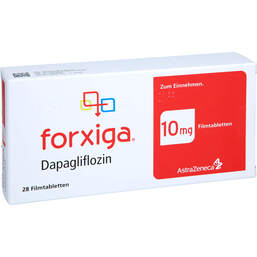 Abbildung: Forxiga 10 mg Filmtabletten 28 St, Filmtabletten PZN 18673811