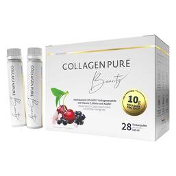 Abbildung: Collagen Pure Beauty 10 g Kollagen hochdosiert Gold-Edition 28X25 ml, Trinkampullen PZN 18674696