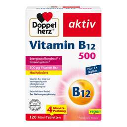 Abbildung: Doppelherz Vitamin B12 500 Tabletten 120 St, Tabletten PZN 18674905