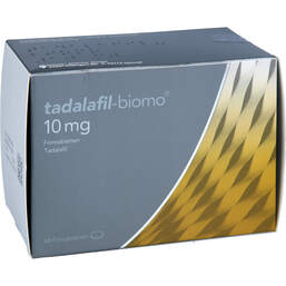 Abbildung: Tadalafil-biomo 10 mg Filmtabletten 48 St, Filmtabletten PZN 18676637