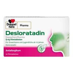 Abbildung: Desloratadin Doppelherzpharma 5 mg Filmtabletten 20 St, Filmtabletten PZN 18677200