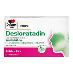 Abbildung: Desloratadin Doppelherzpharma 5 mg Filmtabletten 50 St, Filmtabletten PZN 18677217