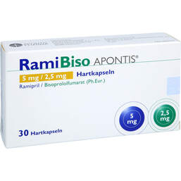 Abbildung: Ramibiso Apontis 5 mg / 2,5 mg Hartkapseln 30 St, Hartkapseln PZN 18690726