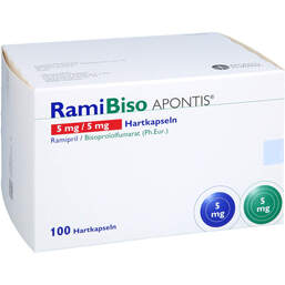 Abbildung: Ramibiso Apontis 5 mg / 5 mg Hartkapseln 100 St, Hartkapseln PZN 18690985