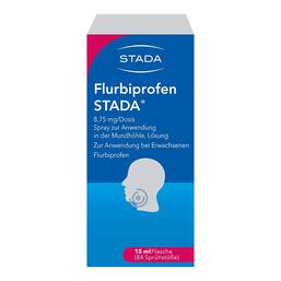 Abbildung: Flurbiprofen STADA 8,75 mg / Dosis Spray Anw.Mundhö. 15 ml, Spray PZN 18701430