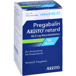 Abbildung: Pregabalin Aristo retard 82,5 mg Retardtabletten 30 St, Retard-Tabletten PZN 18701921