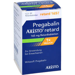 Abbildung: Pregabalin Aristo retard 165 mg Retardtabletten 30 St, Retard-Tabletten PZN 18701967