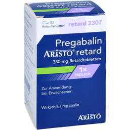 Abbildung: Pregabalin Aristo retard 330 mg Retardtabletten 30 St, Retard-Tabletten PZN 18702004
