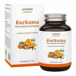 Abbildung: Acurmin Ferment Kurkuma Pfeffer Kapseln 60 St, Kapseln PZN 18703274