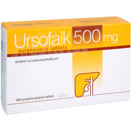 Abbildung: Ursofalk 500 mg Filmtabletten 100 St, Filmtabletten PZN 18711279
